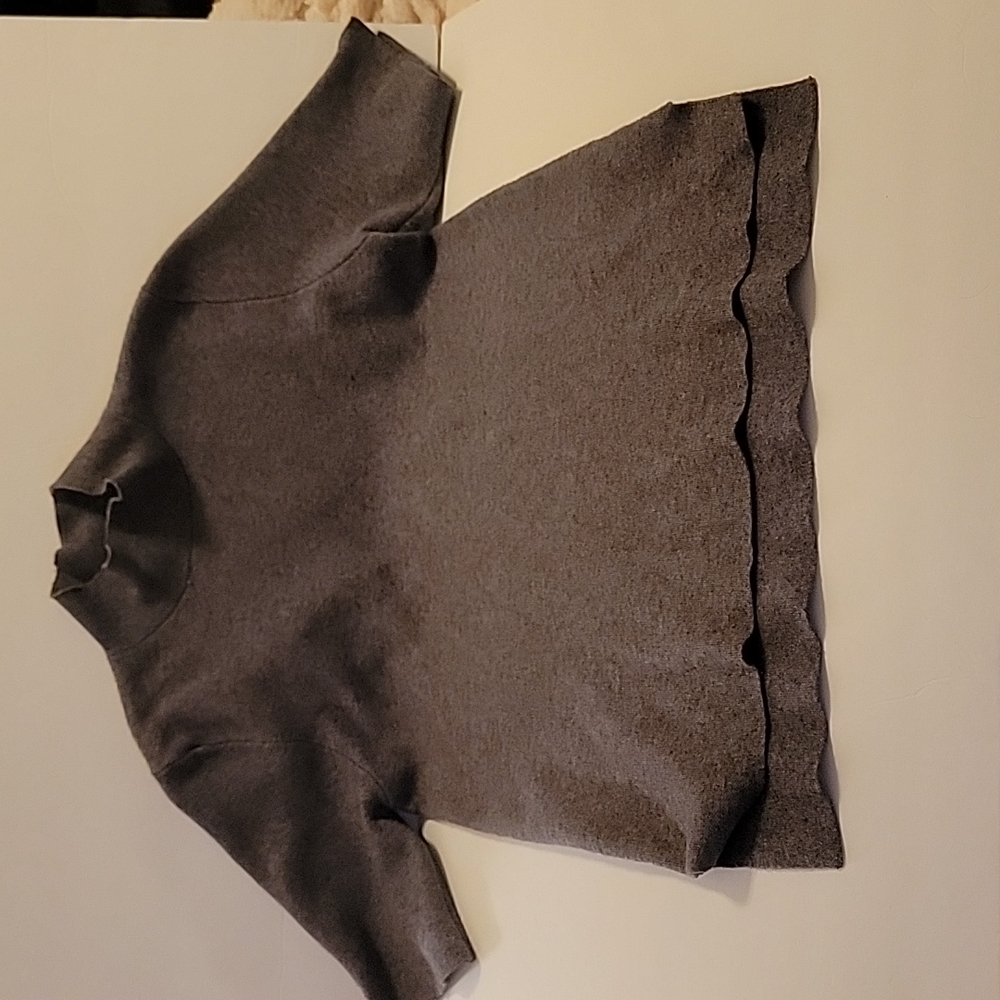 Zara Knit Grey Mock Turtleneck Sweater